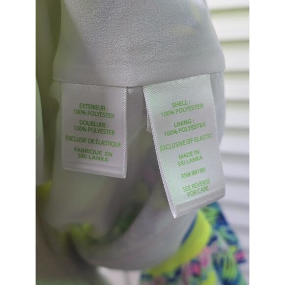 Lilly Pulitzer Fawna Top Womens Medium Off Shoulder Blouse Pineapple Rivera Loro - Picture 7 of 7